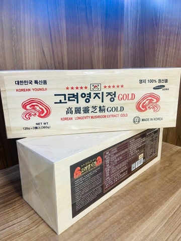 Cao Linh Chi Hàn Quốc Youngji – Hộp Gỗ Cao Cấp (set 3 lọ x 120g)