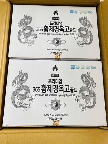 Tinh Chất Đông Trùng Hạ Thảo Hàn Quốc Premium 365 Emperor Gyeongokgo Gold 60 Ống – Hộp 2 Rồng Cao Cấp