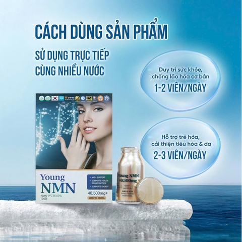 VIÊN UỐNG BỔ SUNG YOUNG NMN 40,500MG+ HỘP 120V