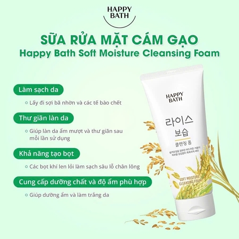 SỮA RỬA MẶT HAPPY BATH CLEANSING FOAM 200g