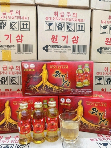 💎 NƯỚC HỒNG SÂM NGUYÊN CỦ WON KI SAM – KOREAN GINSENG DRINK 💎- hộp 10 chai