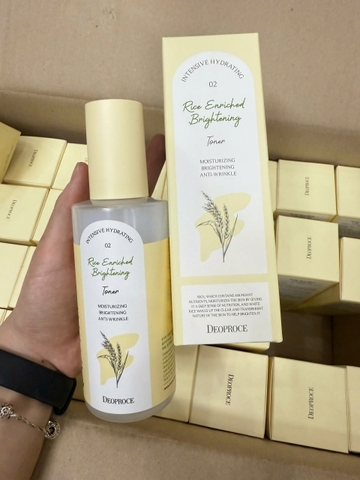 TONER DEOPROCE RICE – CHIẾT XUẤT TỪ GẠO, DA SÁNG MỊN TỰ NHIÊN 200ML