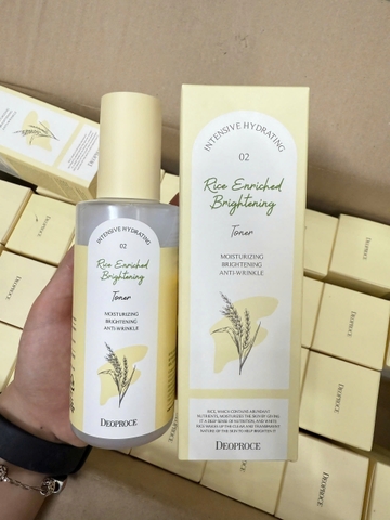 TONER DEOPROCE RICE – CHIẾT XUẤT TỪ GẠO, DA SÁNG MỊN TỰ NHIÊN 200ML