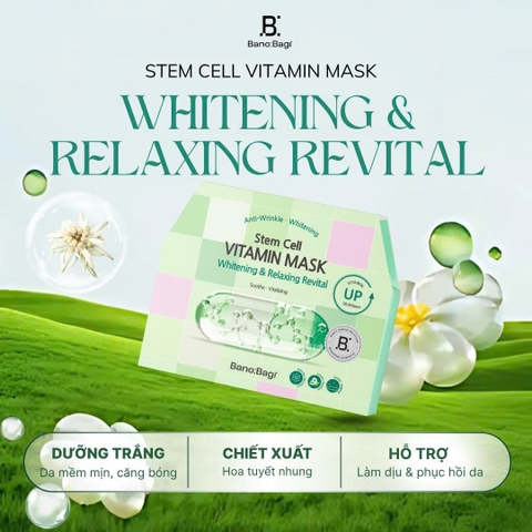 MẶT NẠ BANOBAGI STEM CELL VITAMIN MASK 30G- hộp 10 miếng