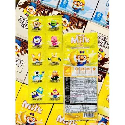 KẸO SỮA PORORO ONLY MILK HÀN QUỐC-Hộp 25 vỉ – mỗi vỉ 10 viên