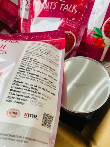 KỶ TỬ ĐỎ NUTS TALK – túi 250g và lon 350g