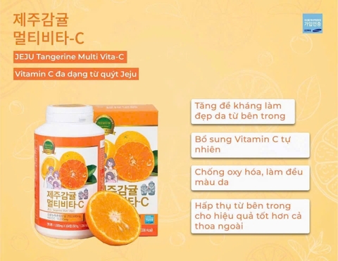 VIÊN NGẬM VITAMIN C JEJU TANGERINE VITA - Hộp 334 viên