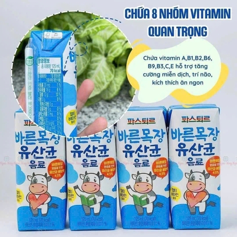 SỮA HÁU ĂN LOTTE – LỢI KHUẨN HÀN QUỐC- ( thùng  24 hộp *125ml)