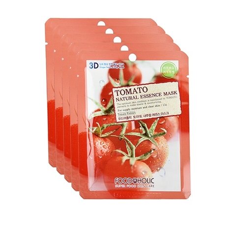 Mặt Nạ 3D Cà Chua Tomato Natural Essence Mask Foodaholic (Bịch)