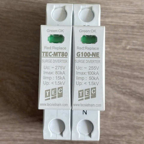 Thiết bị cắt sét 1 pha 80kA TEC MT80-1P