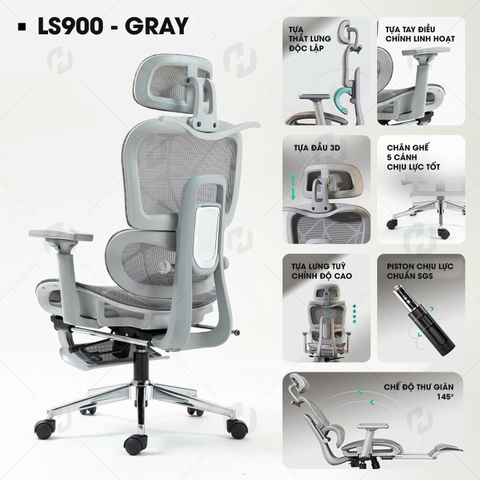 Ghế công thái học full lưới HTD-LS900 Chống đau lưng
