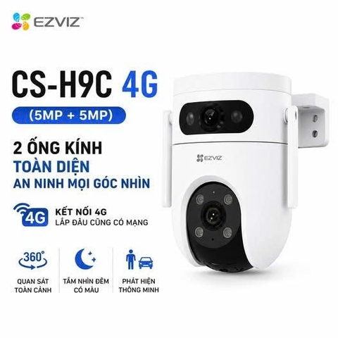 Camera wifi 2 mắt h9c (5mp +5mp) 4G