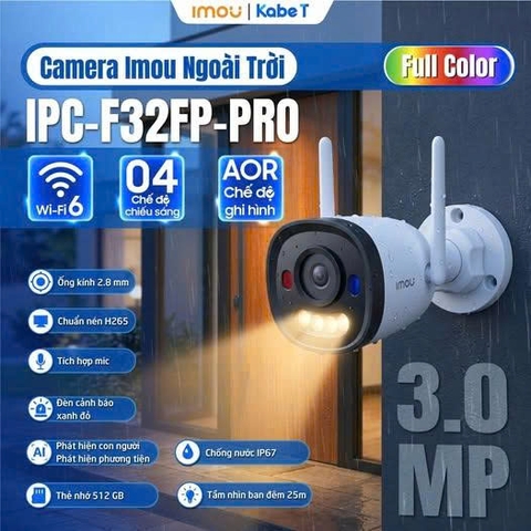 IMOU IPC-F32FP-PRO | Camera ngoài trời Full Color 3.0MP