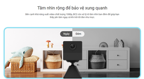 Camera wifi mini ezviz CS-BC2 dùng pin - Full HD, cảnh báo thông minh