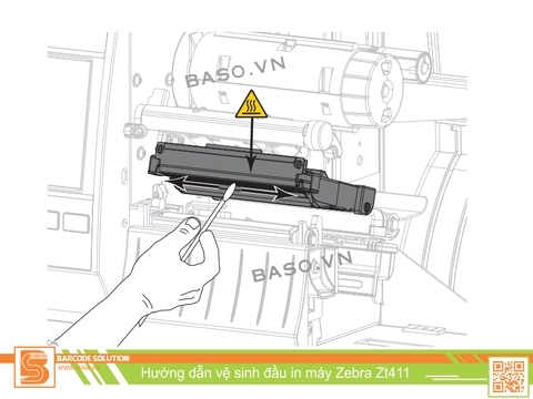 Vệ sinh đầu in máy Zebra ZT411