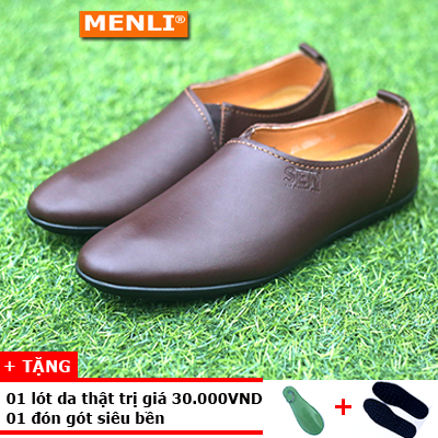 Giày da bò thật GL125 (Nâu)