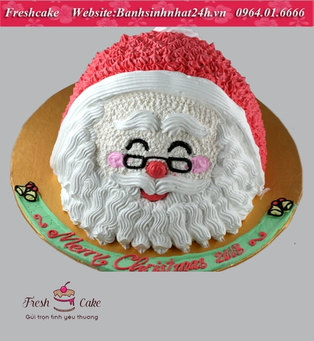Bánh giáng sinh 3D hình mặt ông già Noel [MS:0560]