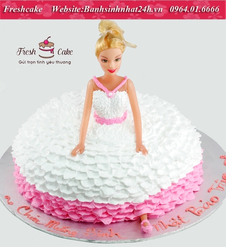Bánh sinh nhật 3D búp bê đang xoạc múa [MS:0974]