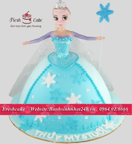 Bánh búp bê fondant Elsa nữ hoàng giá băng Frozen [MS:0742]