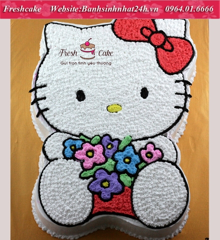 Bánh cắt 3D mèo Hello Kitty xinh xắn [MS:0245]