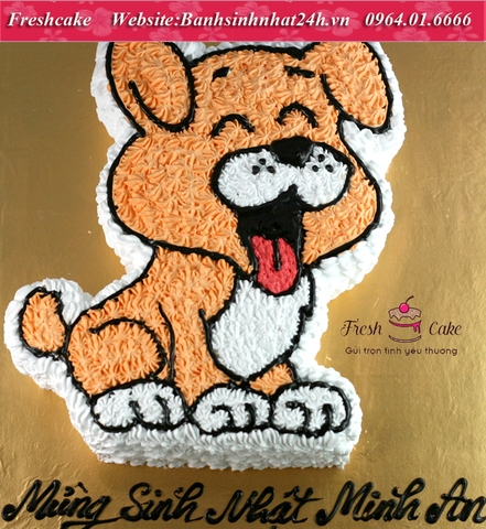 Bánh sinh nhật hình con chó dễ thương chocolate [MS:1010]