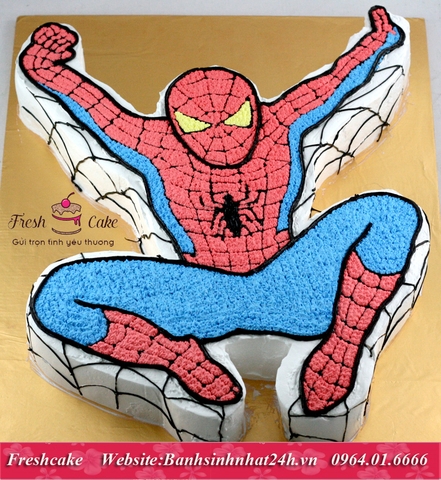 Bánh cắt thành hình người nhện SpiderMan đang bay cỡ lớn [MS:0687]