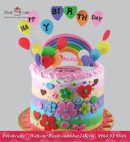Bánh fondant cầu vồng [MS:1364]