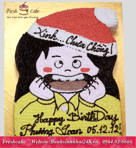 Bánh sinh nhật vẽ Chie cô bé hạt tiêu [MS:1033]