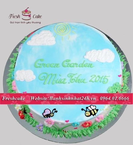 Bánh sinh nhật chủ đề mùa thu [MS:1048]