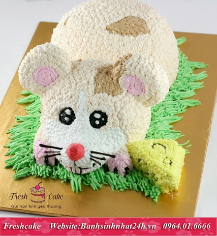 Bánh sinh nhật 3D chuột bé măm phô mai [MS:1053]