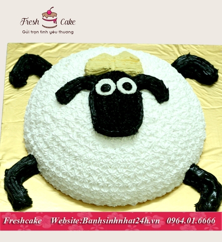 Bánh sinh nhật 3D con cừu ngố trong Shaun the Sheep [MS:0385]