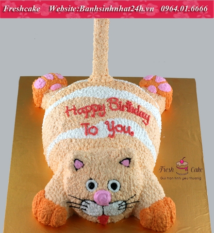 Bánh sinh nhật 3D mèo béo mũm mĩm [MS:1173]]