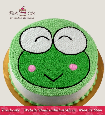 Bánh sinh nhật vẽ ếch xanh Keroppi cực đáng yêu [MS:1188]