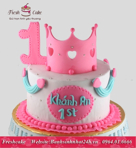 Bánh sinh nhật fondant vương miện [MS:0925]