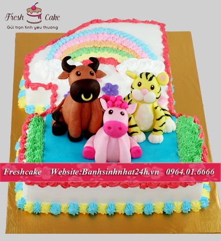 Bánh gia đình Trâu, hổ, ngựa cùng đón sinh nhật [MS:0323]