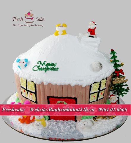 Bánh Noel giáng sinh ngôi nhà ấm áp [MS:0563]