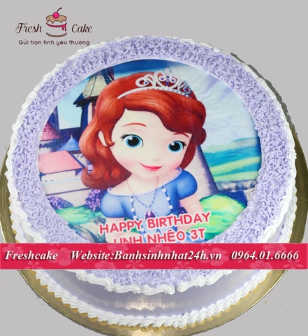 Bánh sinh nhật in ảnh công chúa Sofia dễ thương [MS:0767]