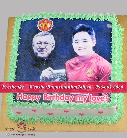 Bánh in ảnh HLV Alex Ferguson và người hâm mộ [MS:0120]