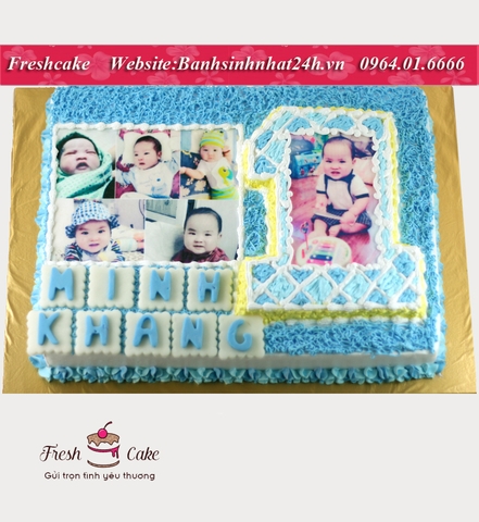 Bánh sinh nhật in ảnh cho bé trang trí theo phong cách 3D [MS:0891]