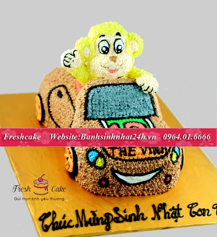 Bánh Khỉ con lái bánh xe ô tô mui trần [MS:0223]