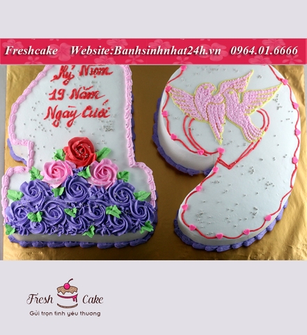 Bánh sinh nhật kỷ niệm 19 năm ngày cưới [MS:1436]