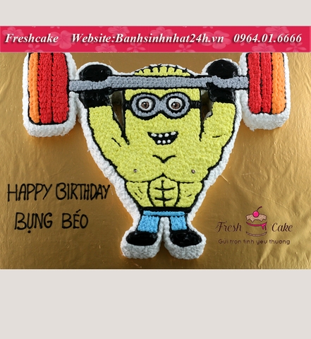 Bánh sinh nhật Minion đô con lực sĩ cử tạ [MS:0418]