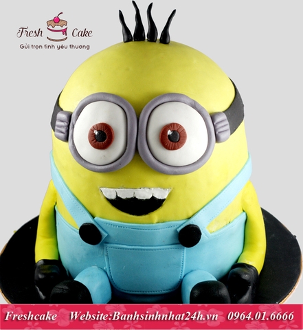 Bánh sinh nhật Minion tạo hình bằng fondant [MS:0712]