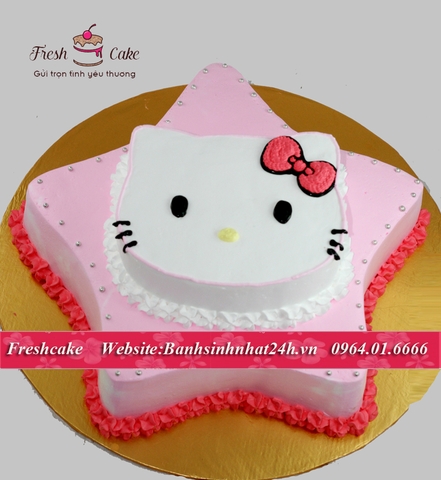 Bánh sinh nhật ngôi sao Kitty đáng yêu [MS:0941]