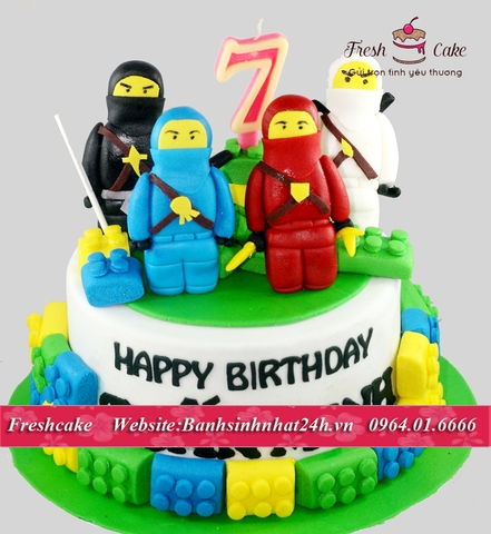 Bánh sinh nhật fondant nặn Ninja lego [MS:0856]
