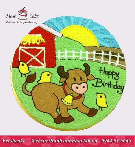 Bánh nông trại vui vẻ của trâu và gà [MS:0326]