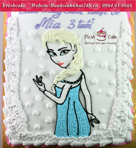 Bánh sinh nhật nữ hoàng băng giá Elsa - Frozen [MS:1587]