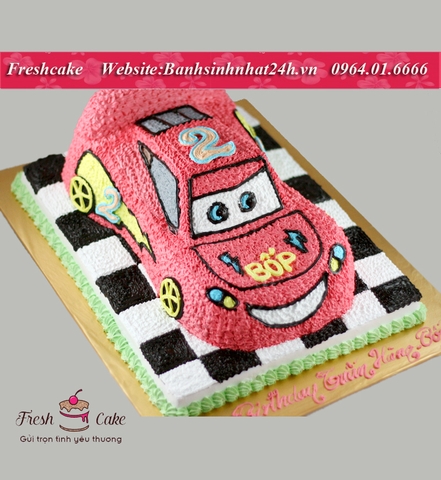 Bánh sinh nhật ô tô McQueen trên đường đua [MS:1594]