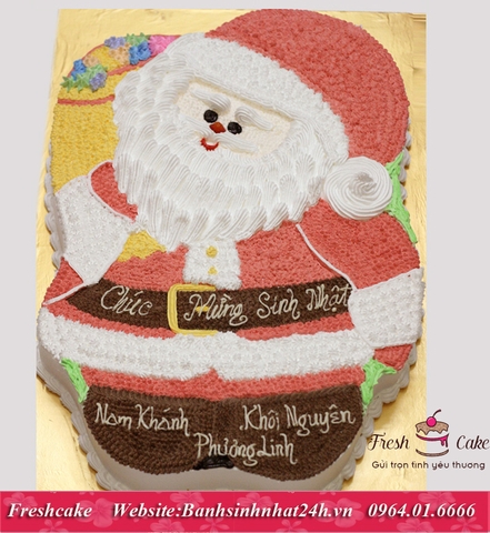Bánh ông già Noel 3D đi phát quà [MS:1616]