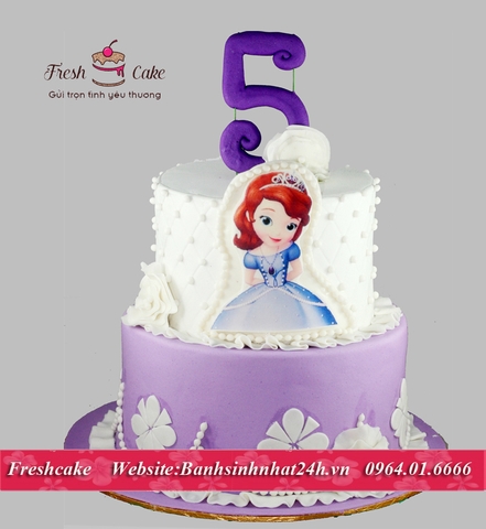 Bánh sinh nhật phủ đường Công Chúa Sofia [MS:0779]
